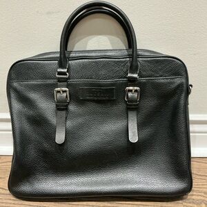 RUDSAK Black Leather Briefcase